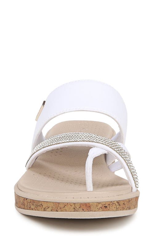 Shop Bzees Bora Bright Slide Sandal In White Faux Leather