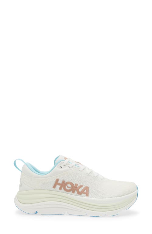 Hoka Gaviota 5 Running Shoe In Frost/rose Gold