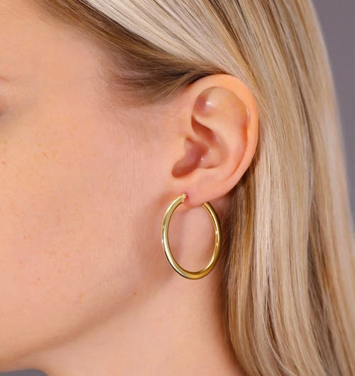 Donatello Gian Sterling Silver Large Gold Tone Hoops In Gold