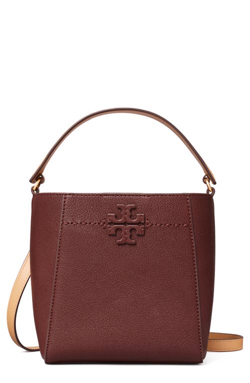 Tory Burch Small McGraw Leather Bucket Bag in Wine at Nordstrom
