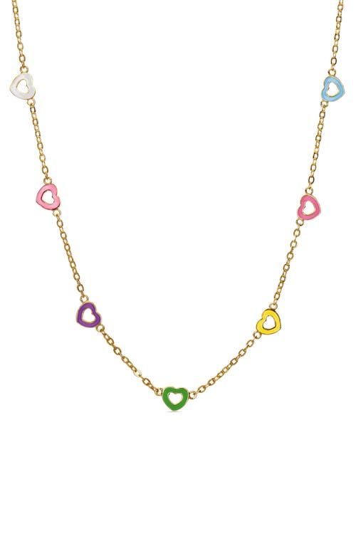 Lily Nily Kids' Heart Station Necklace in Multi at Nordstrom