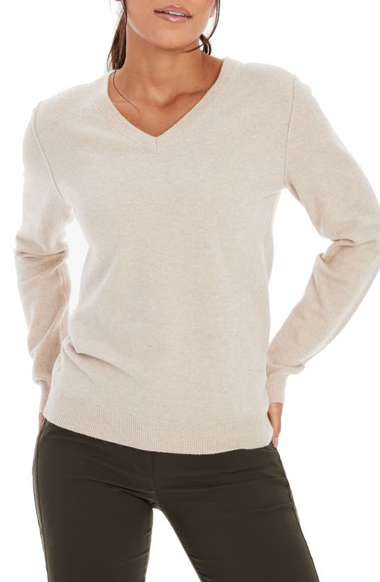 Anatomie Etta V-neck Cashmere Sweater In Oatmeal