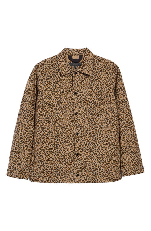 rag & bone Leopard Flight Cotton Coach's Jacket in Lep