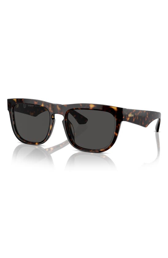 Shop Burberry 56mm Square Sunglasses In Dark Havana