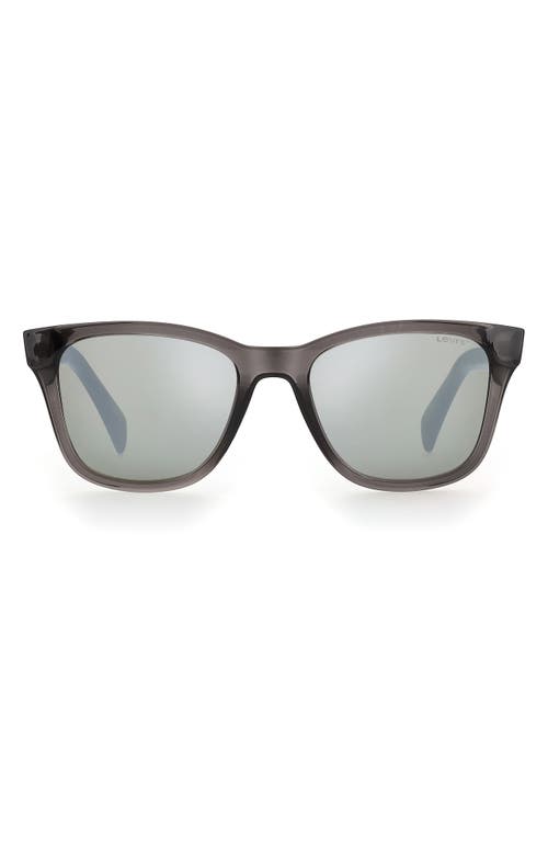levi's 53mm Mirrored Square Lenses in Grey/Silver