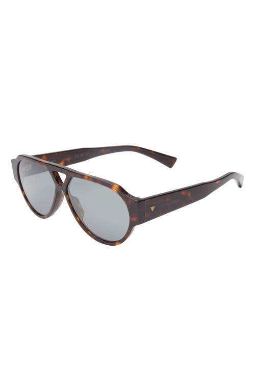 Shop Bottega Veneta 59mm Pilot Sunglasses In Havana