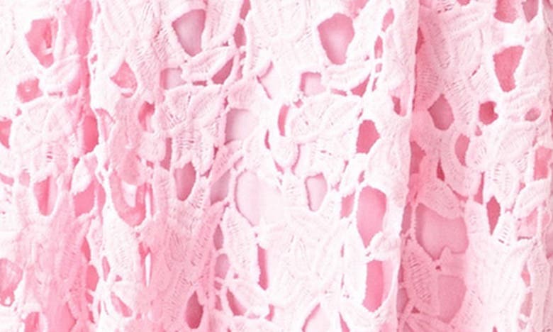Shop Endless Rose Lace Spaghetti Strap Midi Dress In Pink