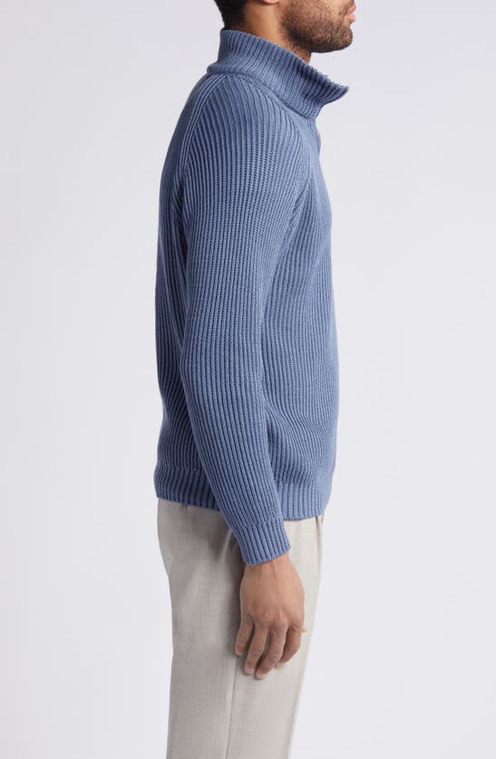 Shop Peregrine Felix Quarter Zip Sweater In Smoke
