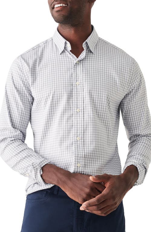 Faherty The Movement Plaid Button-Up Shirt in Grey Sky Gingham