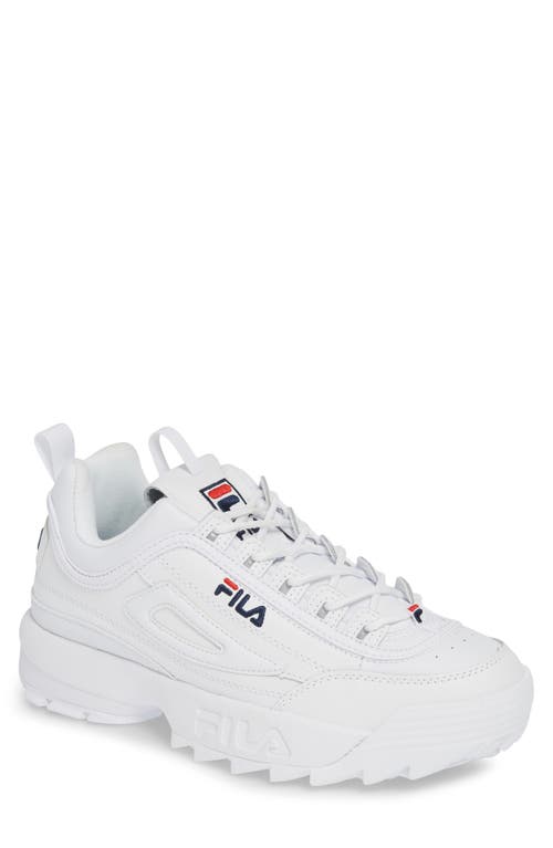 UPC 791273293892 product image for FILA Disruptor II Premium Sneaker in White/Navy/Fila Red at Nordstrom, Size 6.5 | upcitemdb.com