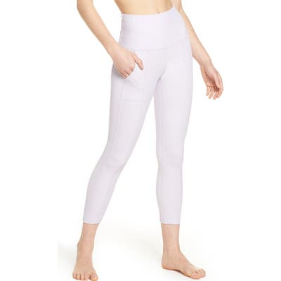 Free People Fp Movement Ruffle Me Up Leggings, Purple
