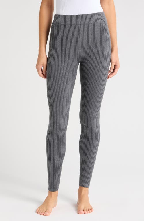 Lunya Rib Cozy Organic Cotton Blend Leggings in Restful Grey Heather 