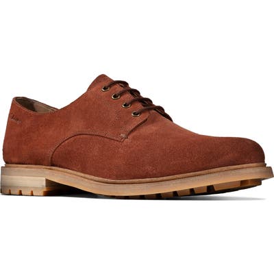Clarks Foxwell Hall Plain Toe Derby, Brown