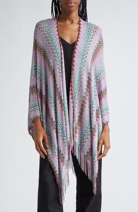 Zigzag Knit Cape