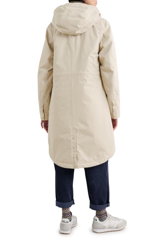 Shop Seasalt Cornwall Plant Hunter Waterproof Hooded Coat In Aran White