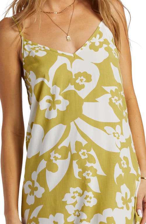 Shop Billabong '90s Babe Floral Print Mini Sundress In Moss Joy