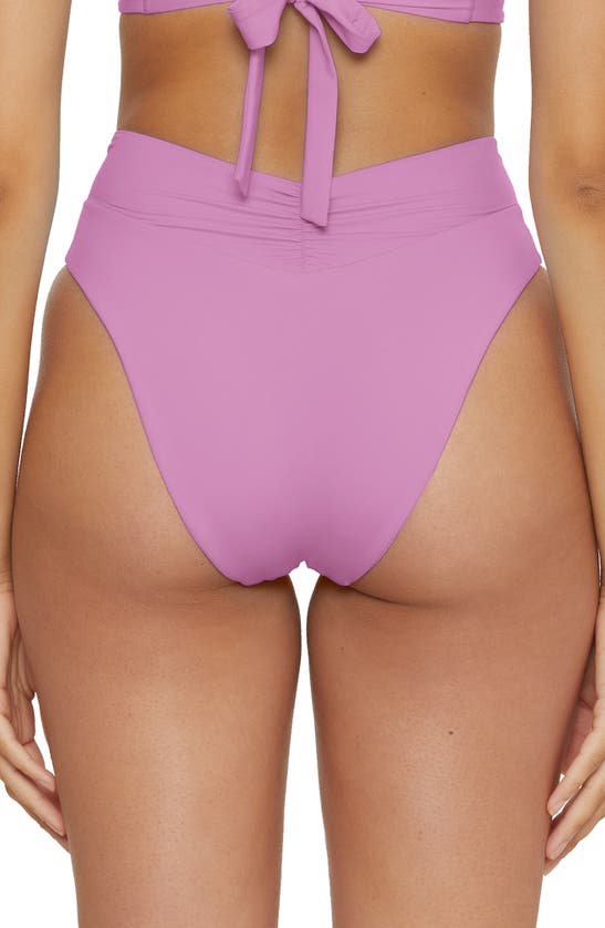 Shop Becca Color Code High Waist Bikini Bottoms In Malva