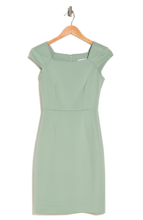 Calvin Klein Cap Sleeve Scuba Sheath Dress In Jadette | ModeSens