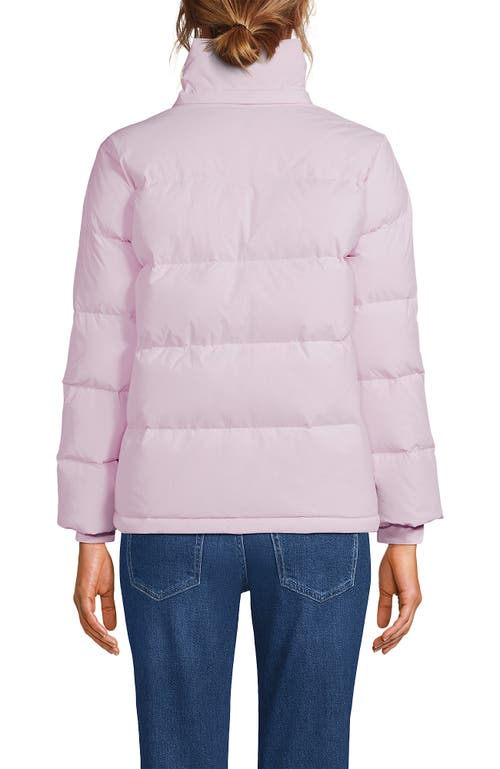 Shop Lands' End Wide Channel 600 Down Puffer Jacket In Pink Frost