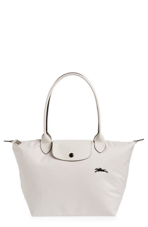 Longchamp Small Le Pliage Recycled Canvas Shoulder Tote in Chalk