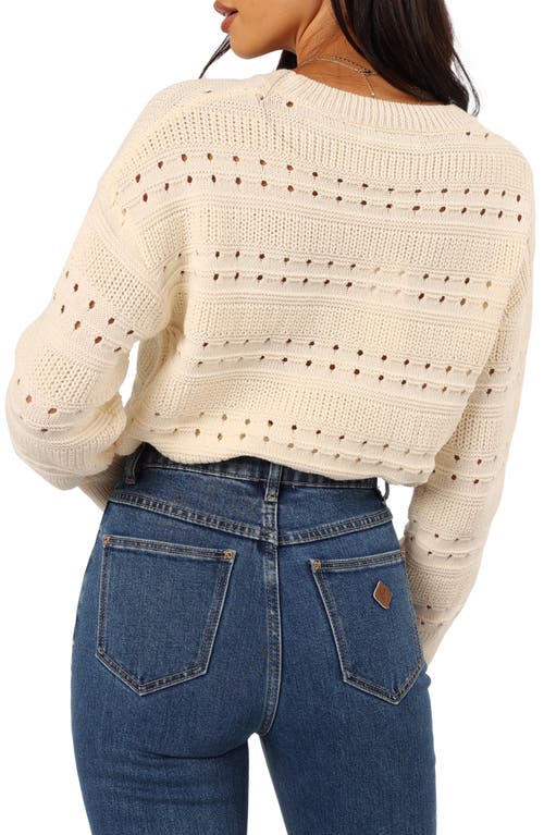 Petal And Pup Petal & Pup Watton Open Stitch Sweater In Neutral