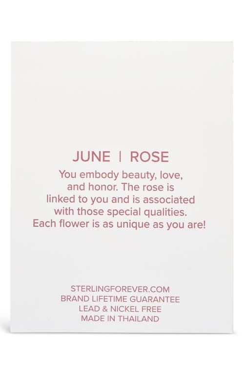 Sterling Forever Birth Flower Pendant Necklace In Gold/june