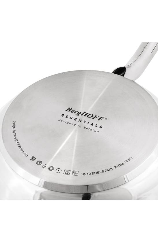 Shop Berghoff Stainless Steel Belly Fry Pan In Silver