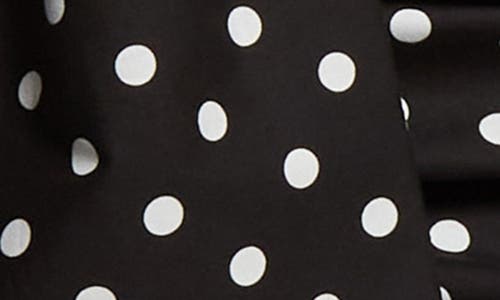 Dolce & Gabbana Dolce&gabbana Polka Dot Bow Ruched Minidress In Nero