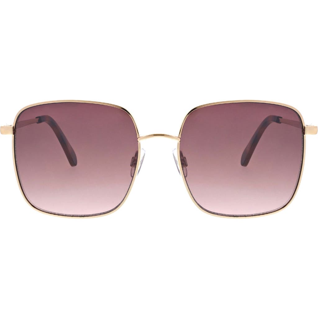 Bcbg 57mm Oversize Metal Frame Sunglasses In Gold