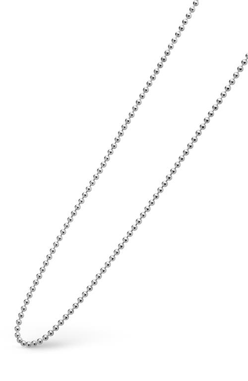 Shop Lagos Signature Caviar Ball Chain Necklace In Silver