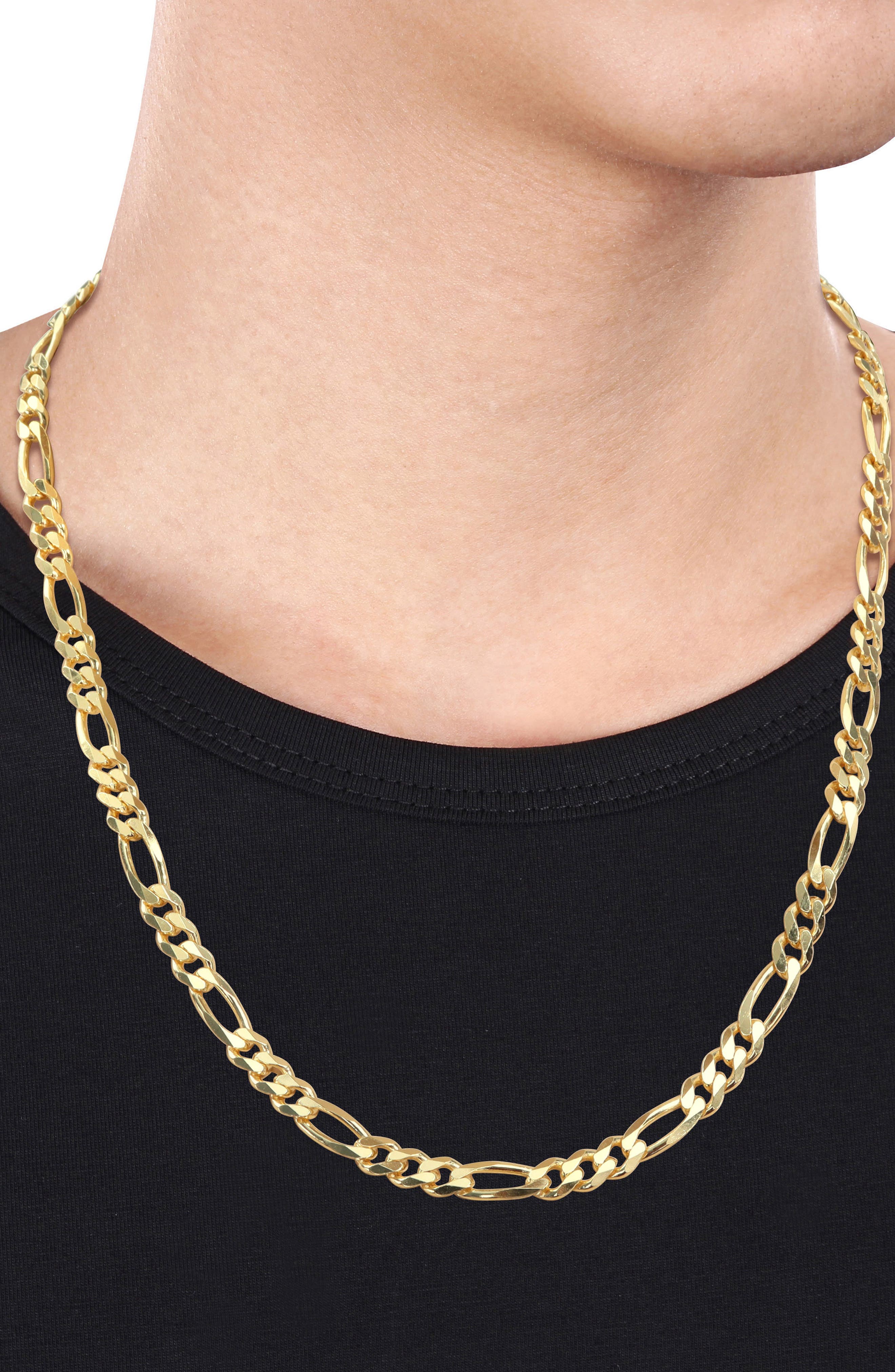 gold plated figaro chain