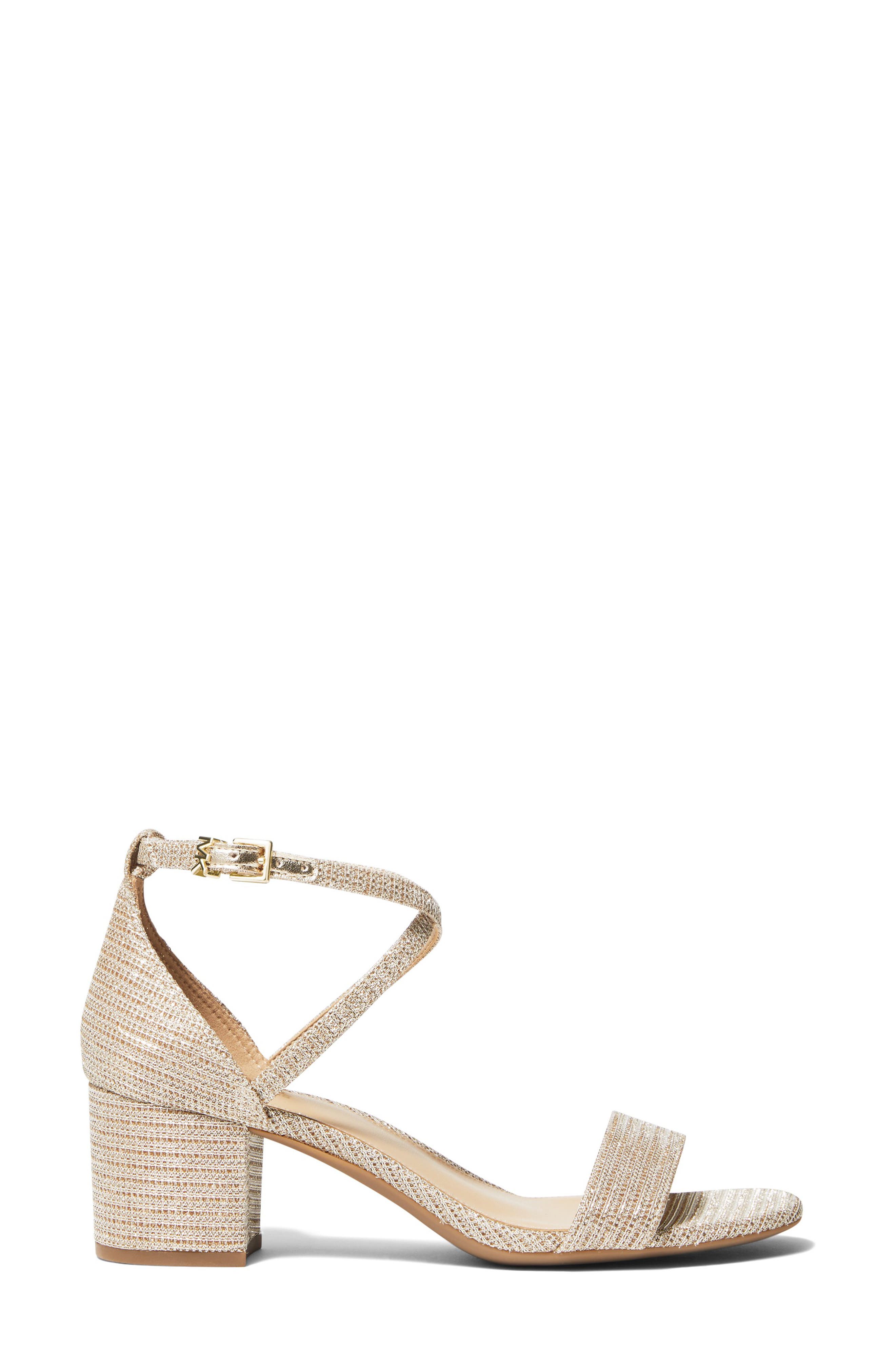 2500~MICHAEL Textured Leather SERENA Ankle Strap Sandals with Raffia Wedge 8,5cm