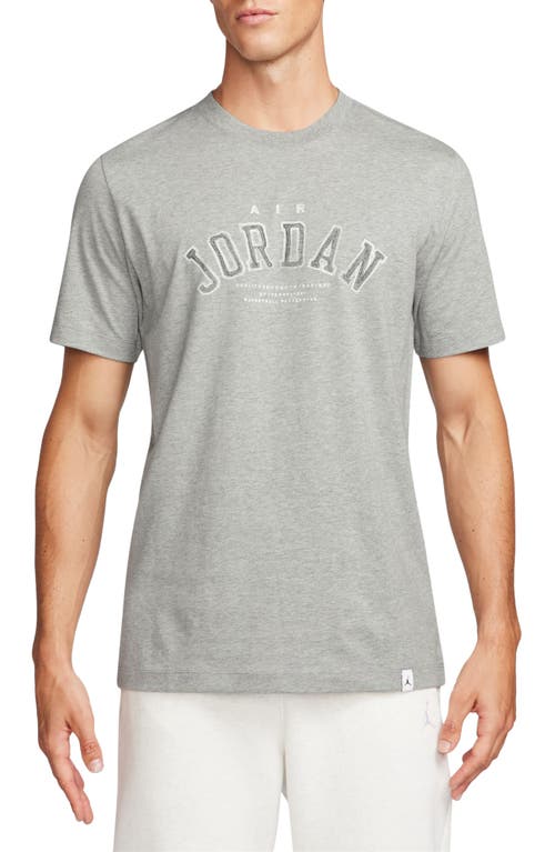 Jordan Flight Essentials Graphic T-shirt In Dk Grey Heather/black/black