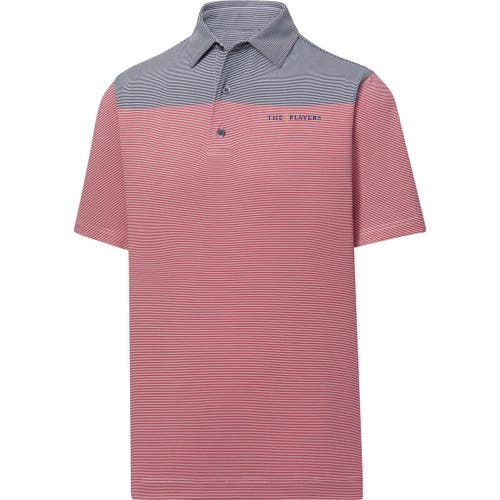 Men's FootJoy Red THE PLAYERS End-on-End Block Lisle Polo