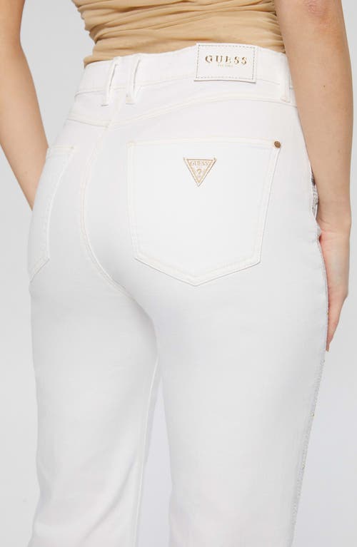 Guess Women's 1981 Embellished Kick Flare Jeans In Soda Bling