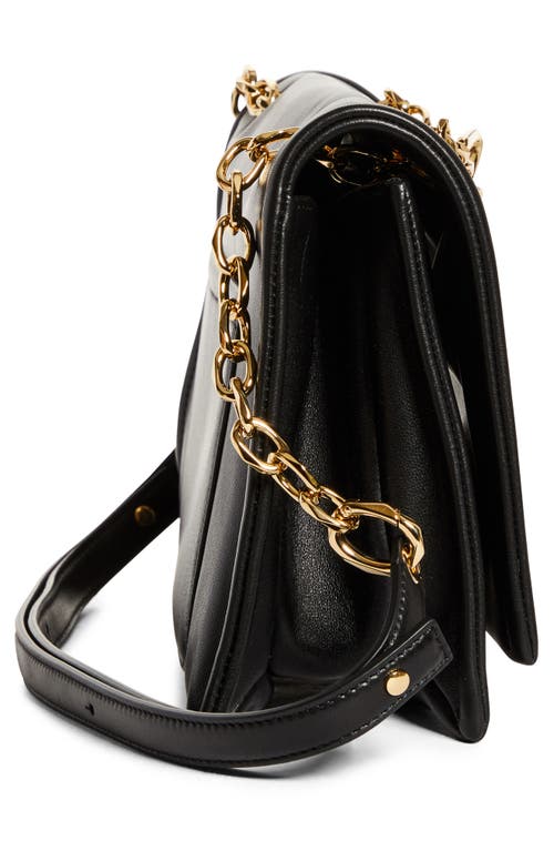 Shop Valentino Garavani Small Vlogo Chain Leather Shoulder Bag In Nero