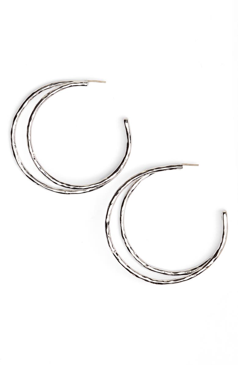 ARGENTO VIVO STERLING SILVER Argento Vivo Open Hoop Earrings, Main, color, Silver