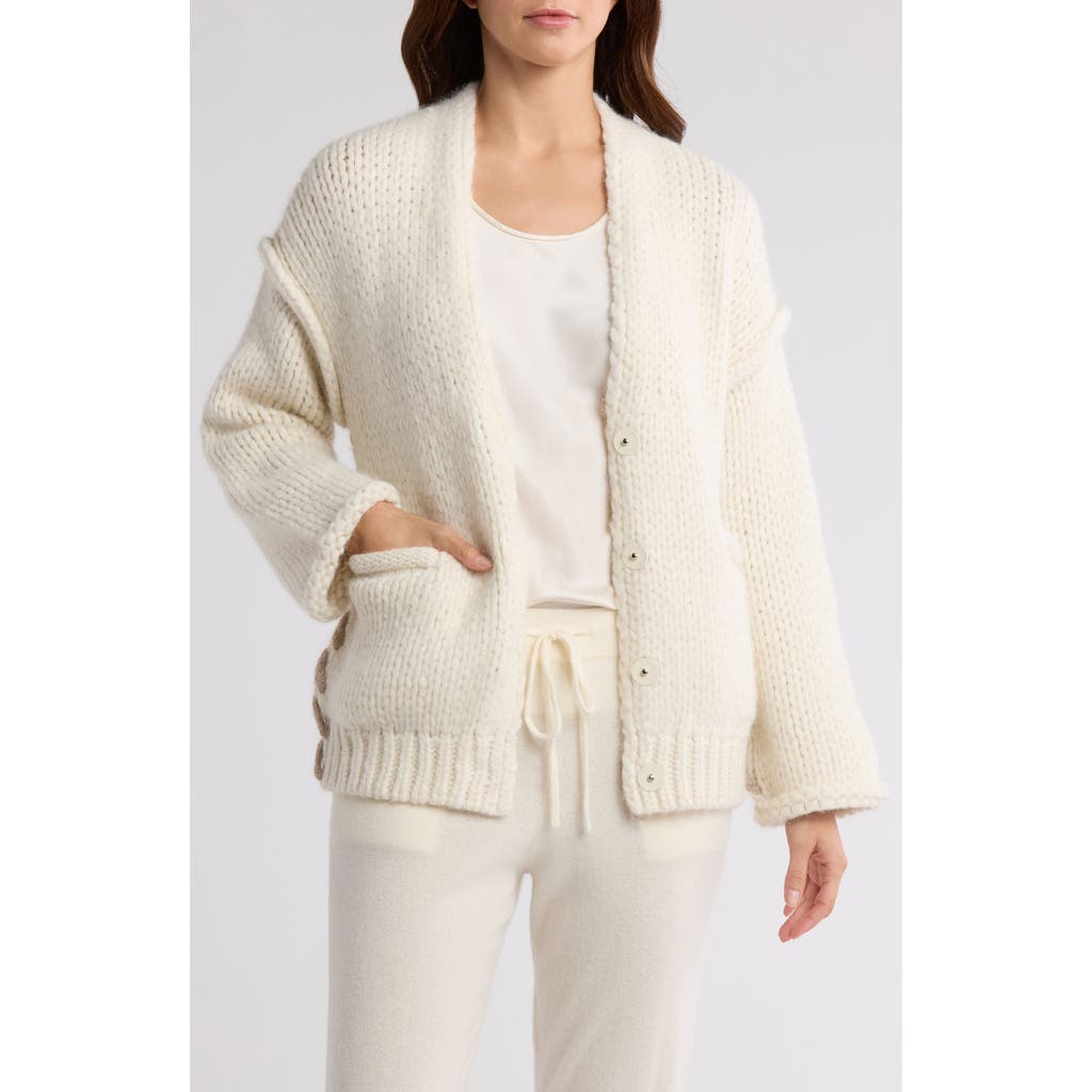 LUNYA LUNYA LOFTY WOOL BLEND WHIPSTITCH CARDIGAN