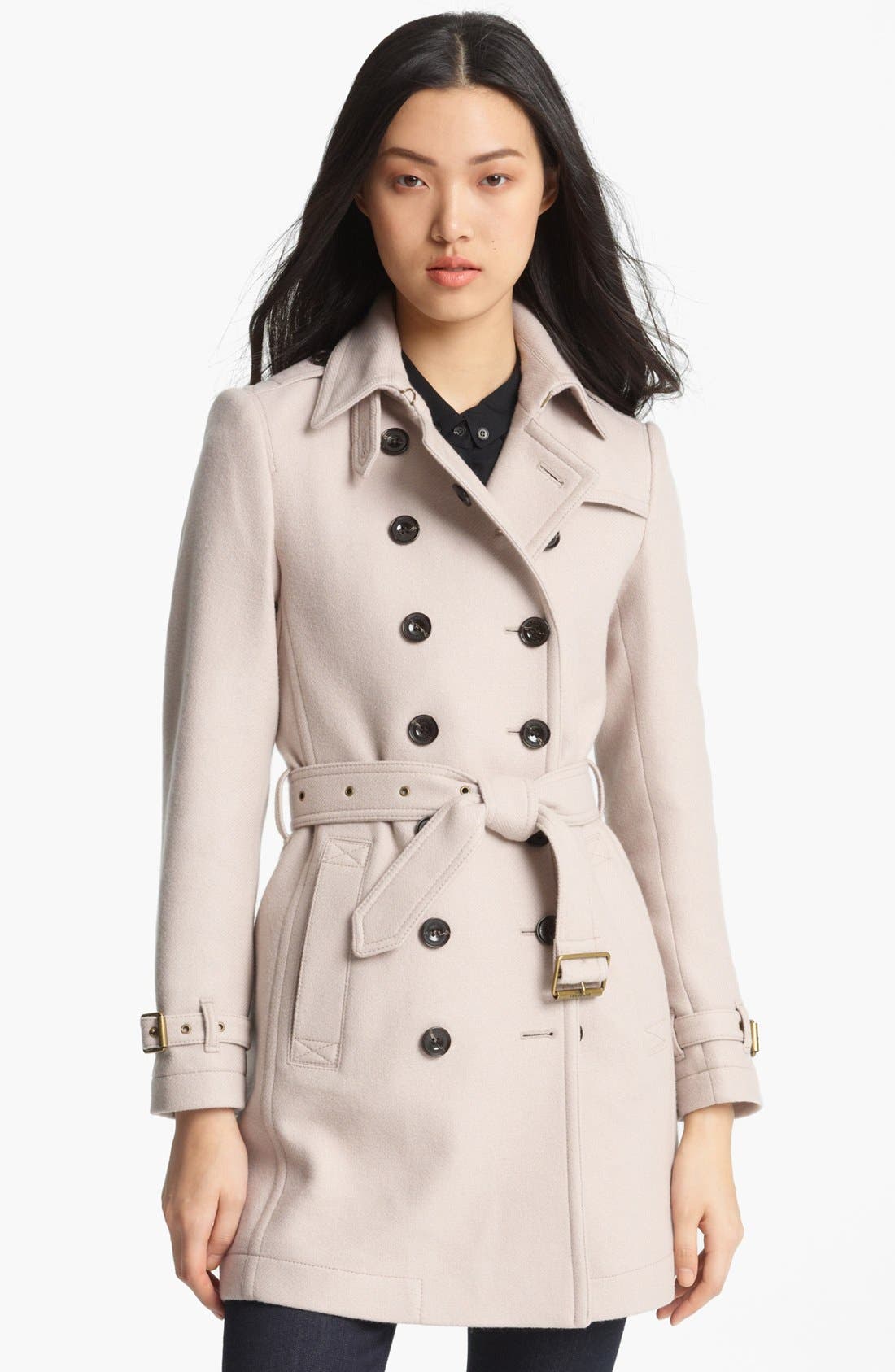 Wool Blend Trench Coat 