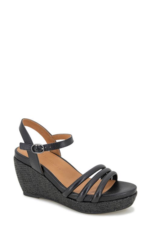 GENTLE SOULS BY KENNETH COLE Vici Wedge Sandal in Black