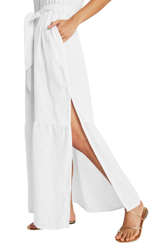 Shop Splendid Stella Linen Maxi Dress In White