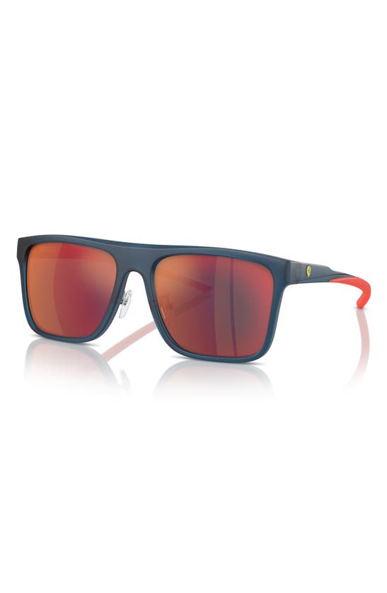 Shop Scuderia Ferrari 58mm Square Sunglasses In Opal Blue