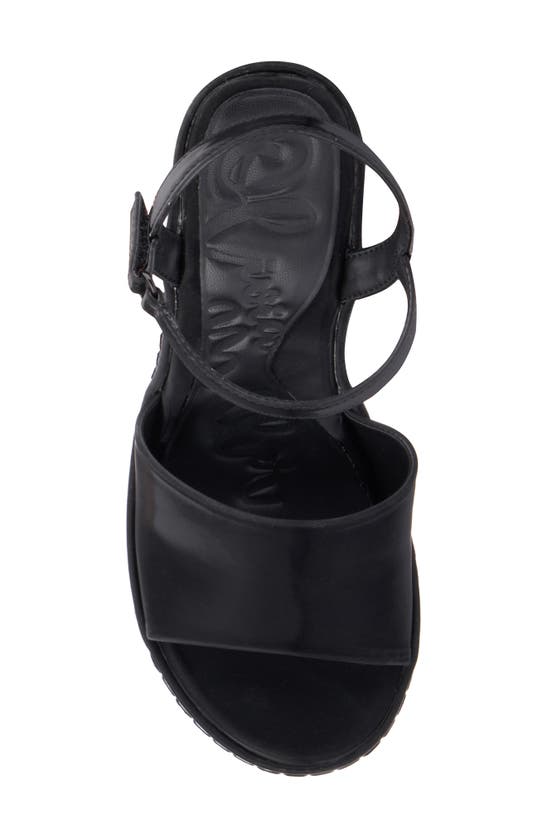 Shop Olivia Miller Magnetic Platform Wedge Sandal In Black