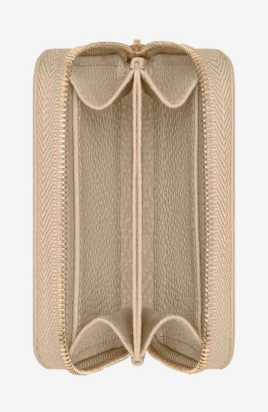 Shop Maison De Sabre Maison De Sabré Small Leather Zipped Wallet In Saharan Nude