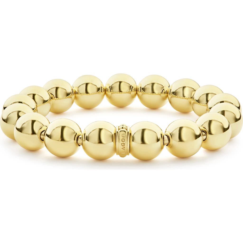 Lagos Caviar Gold Collection 18k Gold Beaded Bracelet, 12mm In Gold