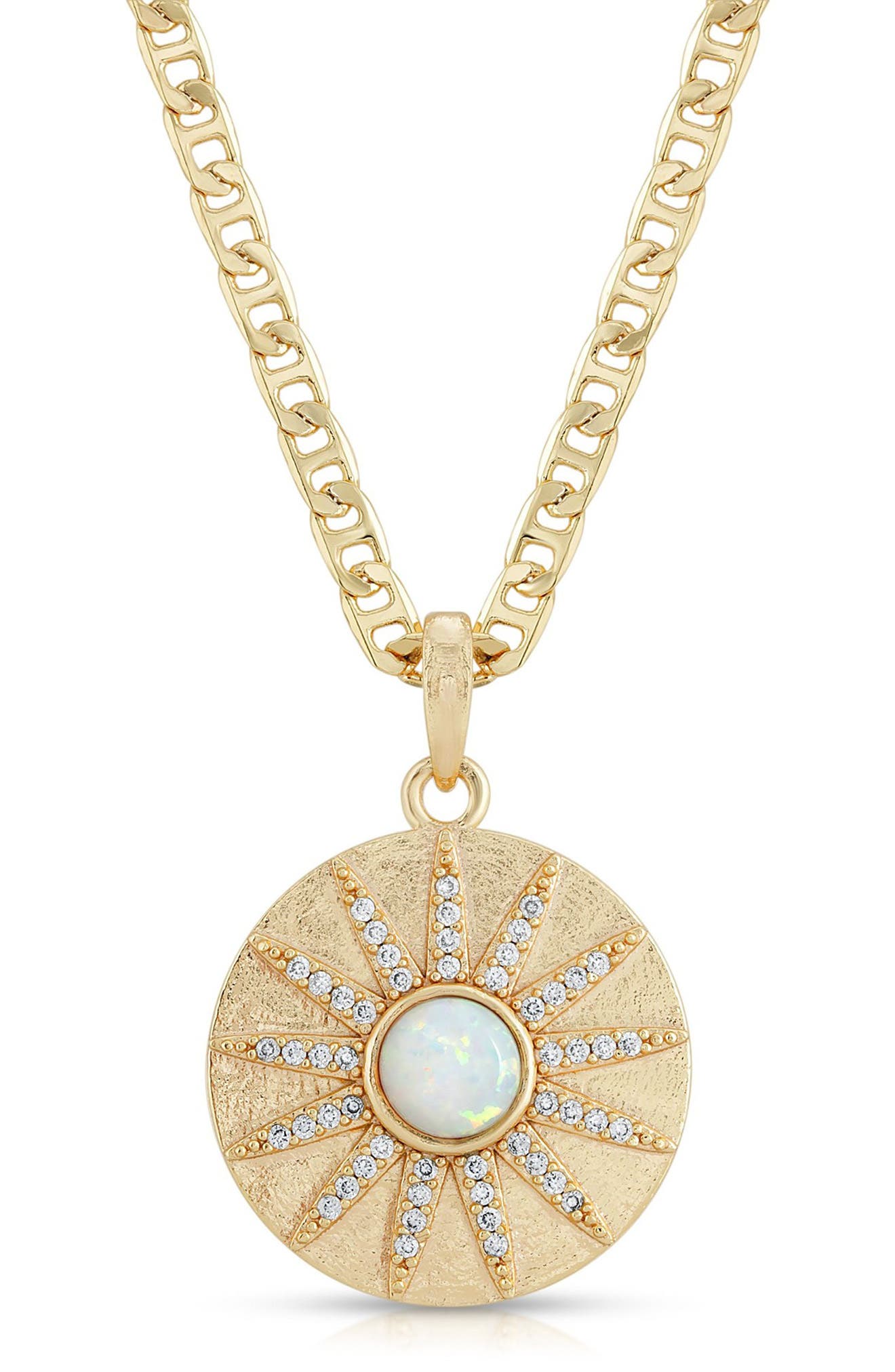 Joy Dravecky Stargazer Opal Pendant Necklace in Gold Cover