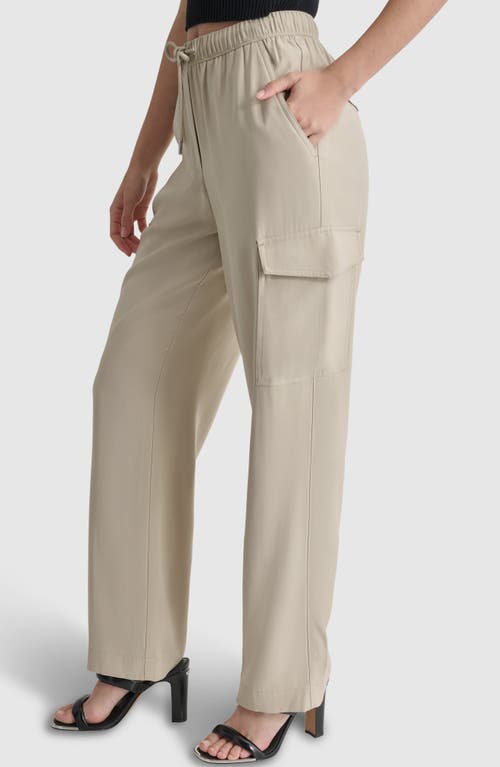 Shop Dkny Carrot Drawstring Cargo Pants In Trench