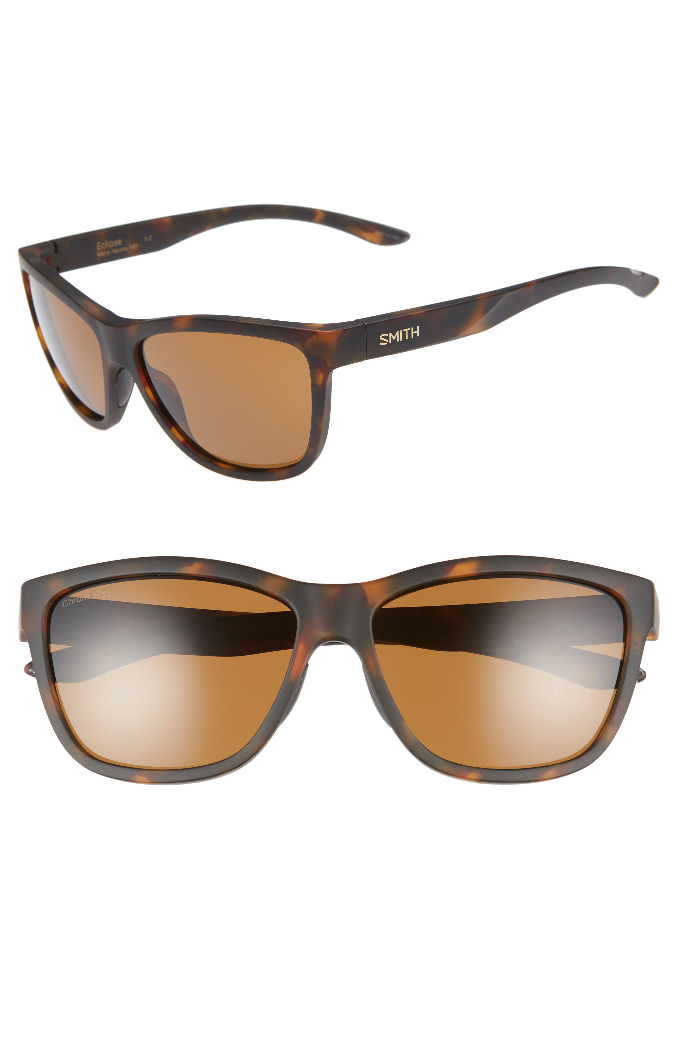 UPC 716736065953 product image for Women's Smith Eclipse 58Mm Chromapop(TM) Polarized Sunglasses - Matte Havana | upcitemdb.com