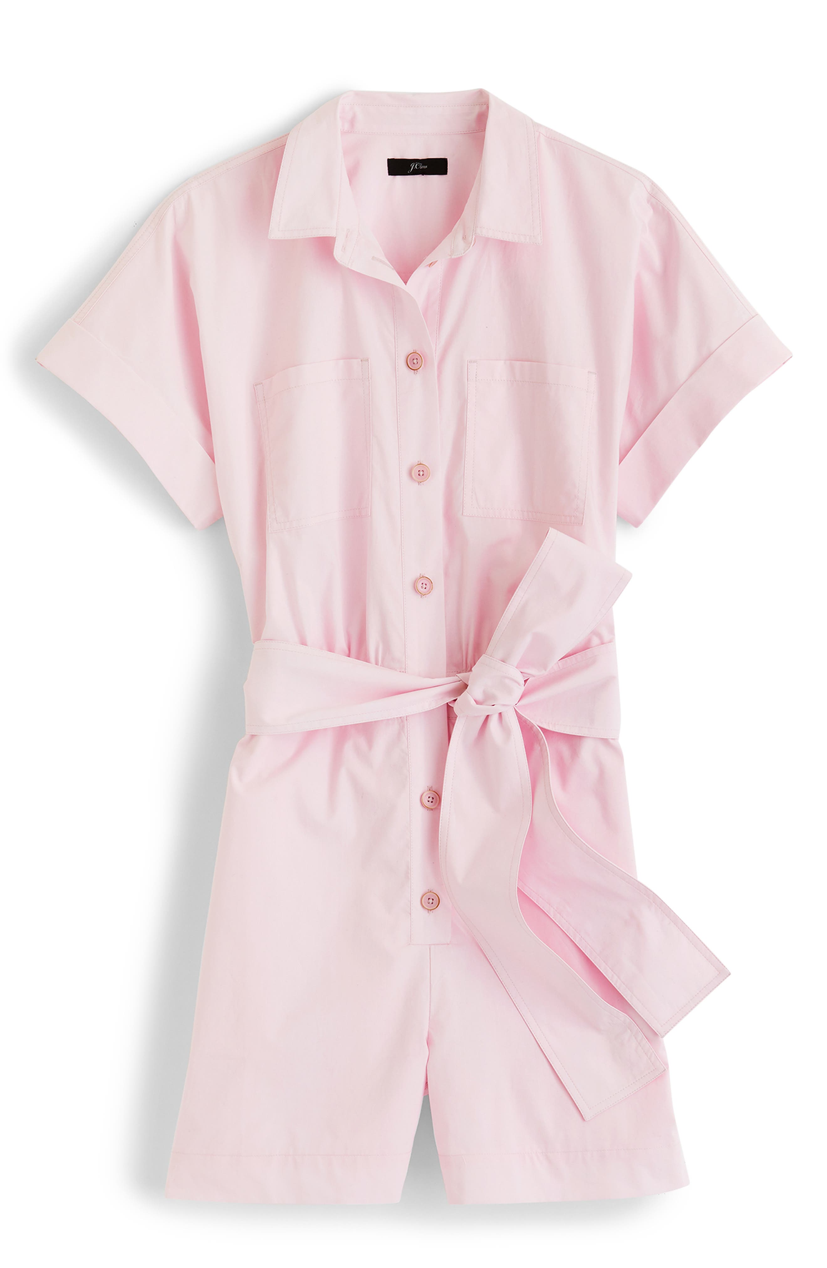 J.crew Button-Up Short Romper, Pink