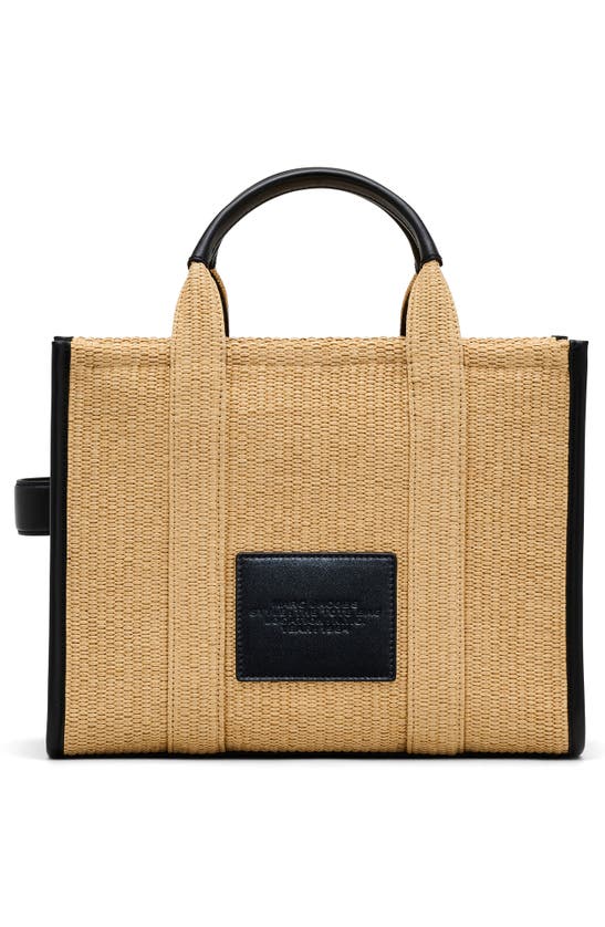 Shop Marc Jacobs The Woven Medium Tote Bag In Natural